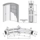 Stavebné puzdro ECLISSE CIRCULAR jednokrídlové 800 mm (2000/2100 mm x 125 mm) - Murivo