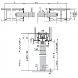 Stavebné puzdro JAP 713 EMOTIVE KOMFORT dvojkrídlové 1250 mm (1970/2100 mm x 125 mm) - Murivo