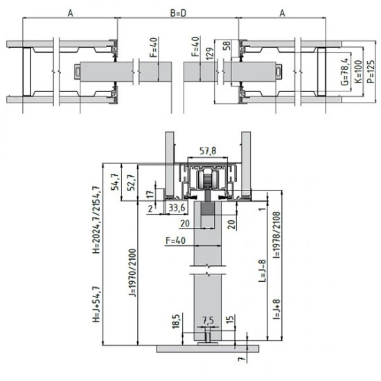 Stavebné puzdro JAP 713 EMOTIVE KOMFORT dvojkrídlové 2250 mm (1970/2100 mm x 125 mm) - Sadrokartón Stavebné puzdro JAP 713 EMOTIVE KOMFORT dvojkrídlové 2250 mm (1970/2100 mm x 125 mm) - Sadrokartón