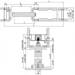 Stavebné puzdro JAP 701 LATENTE STANDARD jednokrídlové 600 mm (1970/2100 mm x 125/150 mm) - Murivo