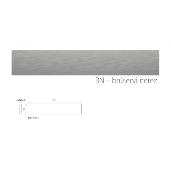 TI - BRÚSENÁ NEREZOVÁ VÝPLŇ BIG VARIO NEM - nerez matná (16)