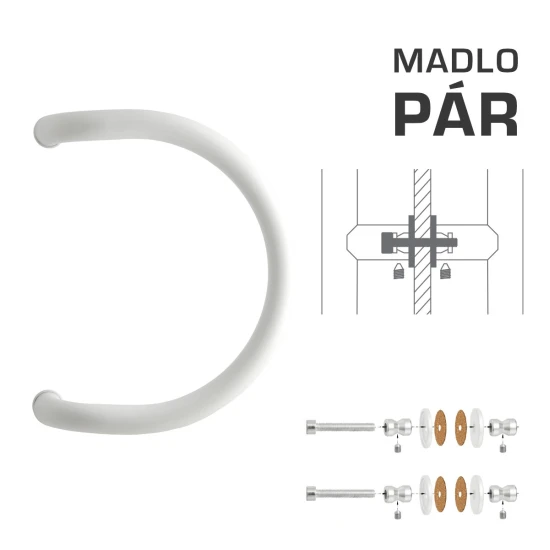 WA - MADLO M1 WA/A-S-SKLO pár BIL - biela lesklá (RAL 9016)