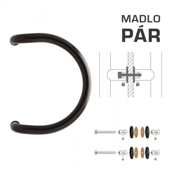 WA - MADLO M1 WA/A-S-SKLO pár HNM.T - hnedá matná tmavá (RAL 8019)