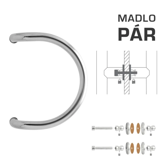 WA - MADLO M1 WA/A-S-SKLO pár NEL - nerez lesklá