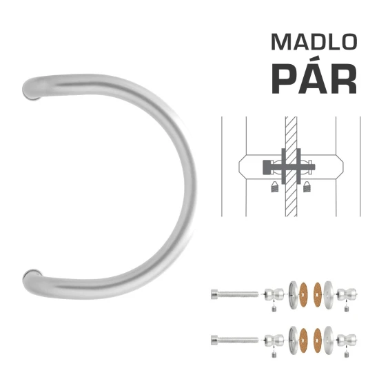 WA - MADLO M1 WA/A-S-SKLO pár NEM - nerez matná