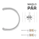 WA - MADLO M1 WA/A-S-SKLO pár NEM - nerez matná