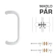 WA - MADLO M2 WA/A-S-SKLO pár BIL - biela lesklá (RAL 9016)