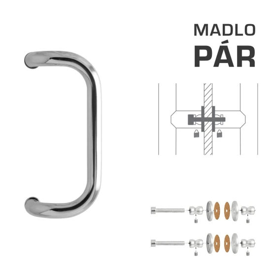 WA - MADLO M2 WA/A-S-SKLO pár NEL - nerez lesklá