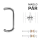 WA - MADLO M2 WA/A-S-SKLO pár NEL - nerez lesklá