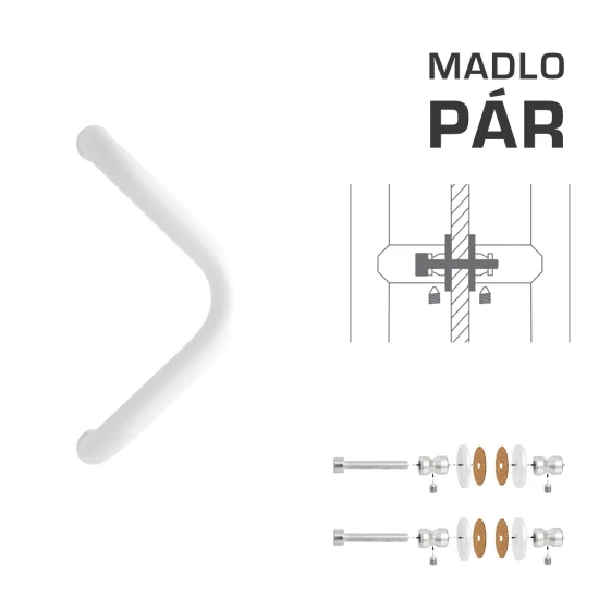 WA - MADLO M6 WA/A-S-SKLO pár BIL - biela lesklá (RAL 9016)