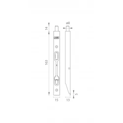 AGB - Zástrč F16 - H150 BRM - bronz matný (22)