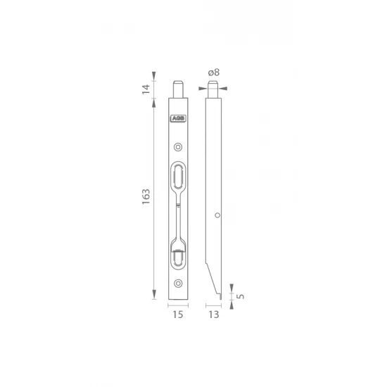 AGB - Zástrč F16 - H150 CHM - chróm matný (34)