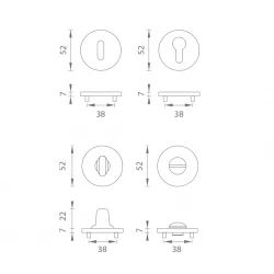 AS - ROZETA - R 7S BIM - biela matná (WH)