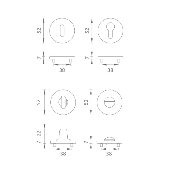AS - ROZETA - R 7S BIM - biela matná (WH)