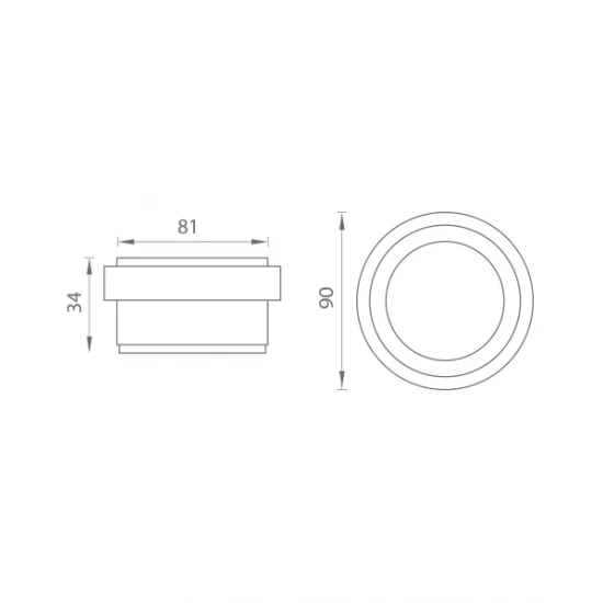 AXA - Zarážka dverí voľne stojaca - FS 90 CIM - čierna matná