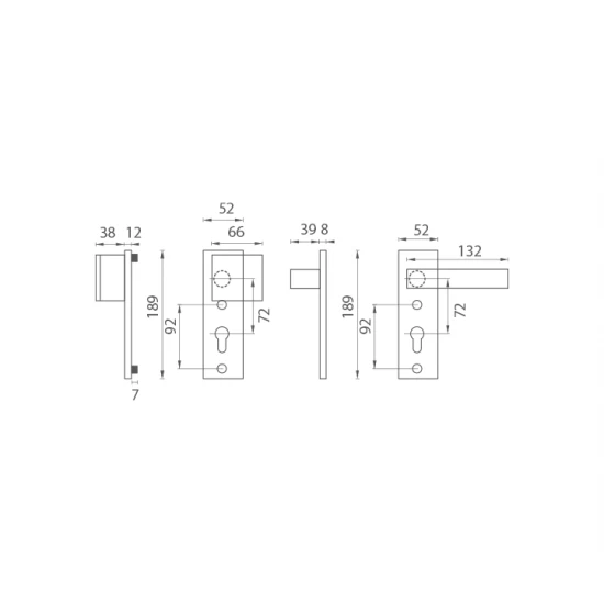 AXA - ROYAL MINI NEM - nerez  matná (F6)