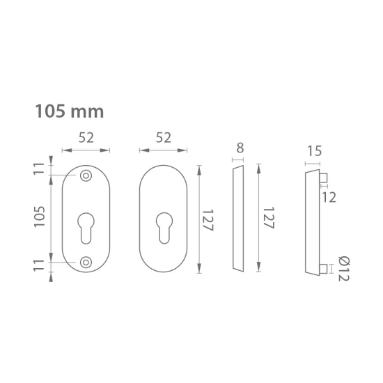 AXA - ROZETA BETA2 BRM - bronz matný (F4)