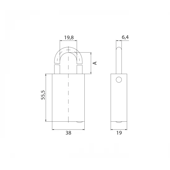 DK - EXPERT cross S visiaci zámok - strmeň 25 VHS 90 NIM - nikel matný