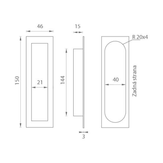 FK - Mušľa na dvere drevená, masív - 150.46.18 Buk bez povrchovej úpravy