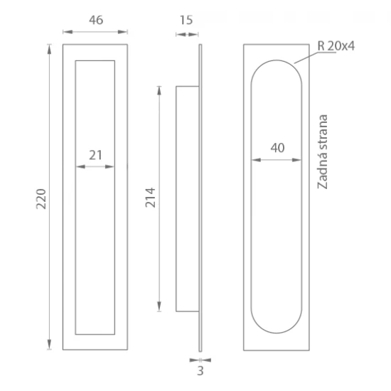 FK - Mušľa na dvere drevená, masív - 220.46.18 Jaseň bez povrchovej úpravy