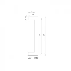 FO - madlo Asti 230 CHL/CHM - chróm lesklý/chróm matný (C03)