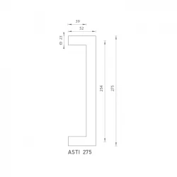 FO - madlo Asti 275 CHL/CHM - chróm lesklý/chróm matný (C03)