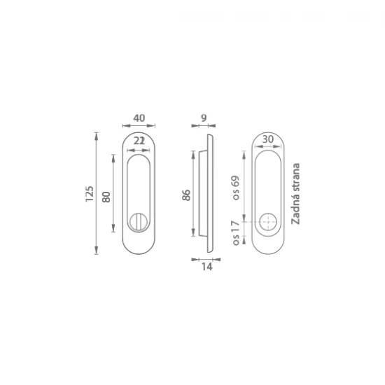 FT - Mušľa ovál WC - 3665AR ANM - antracit matný (F15)