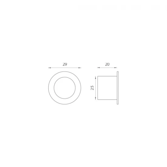 FT - Madielko do čela posuvných dverí oválne MT - R NIM.LL - nikel matný (F20)