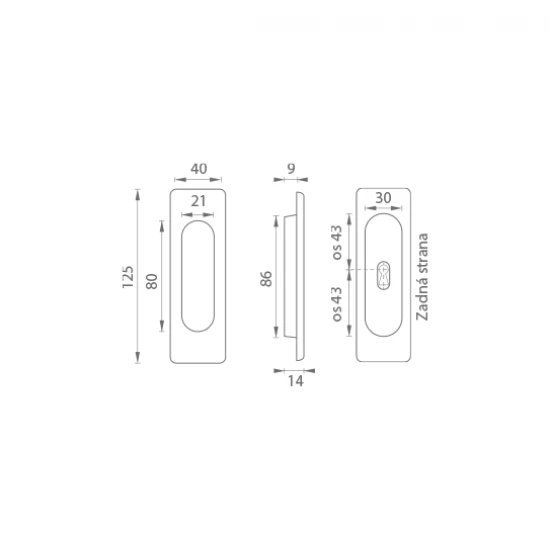 FT - Mušľa hranatá BB/S - 3663AF CIM - čierna matná (FNO)