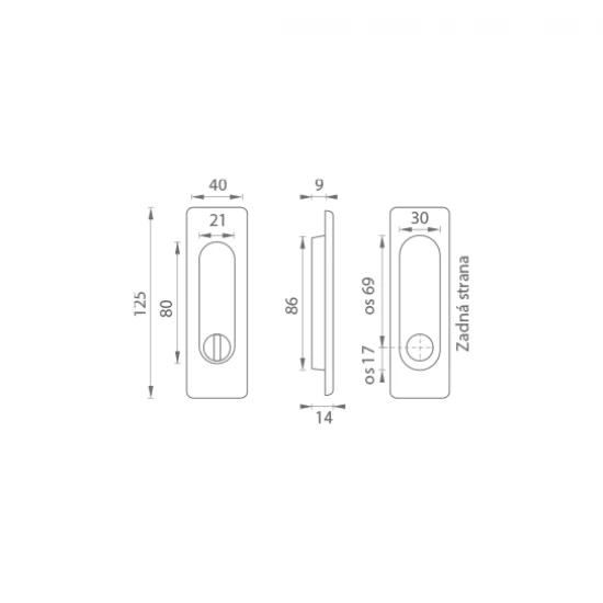 FT - Mušľa hranatá WC - 3663AR MEM.S - meď matná svetlá (F07)