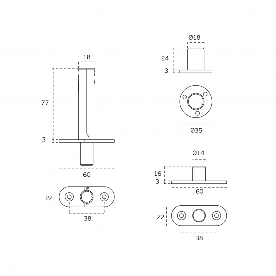 JNF - ZÁVES IN.05.208 NEM - nerez matná