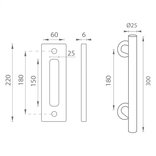 SS - Set mušľa s madlom VINTAGE CIM - čierna matná