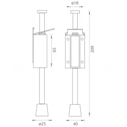 JNF - Stavač dverí IN.23.126 NEM - nerez matná