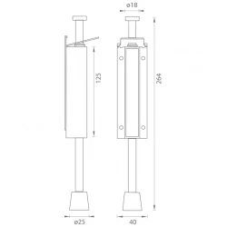 JNF - Stavač dverí IN.23.127 NEM - nerez matná
