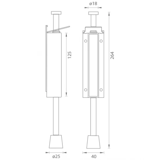 JNF - Stavač dverí IN.23.127 NEM - nerez matná