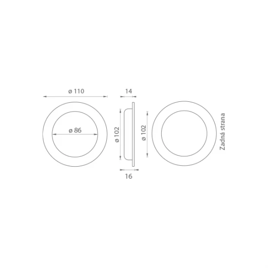 JNF - Zapustená mušľa IN.16.225.110 CIM PVD - čierna matná (TB)