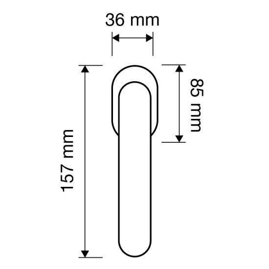 LI - DK - ARTE 1165 - HR KĽUČKA NA EUROOKNO PAM - patina matná (PM)