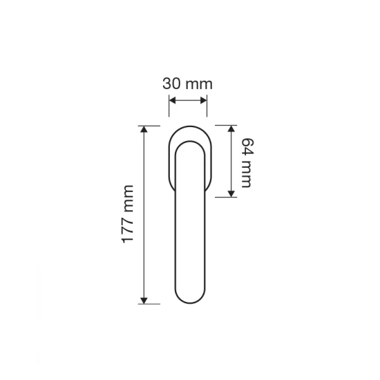LI - DK - IBIS - 691 KĽUČKA NA EUROOKNO ZLL - zlatá lesklá - pozlátená (OZ)