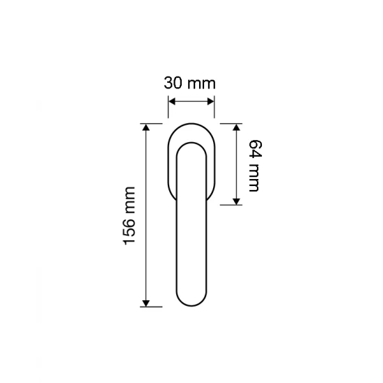 LI - DK - CAVITY - 1726 KĽUČKA NA EUROOKNO CHL/CIM - chróm lesklý/čierna matná (CE)