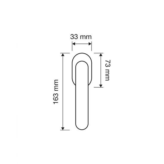 LI - DK - GRIP EBANO - 1706 KĽUČKA NA EUROOKNO ZLL - zlatá lesklá - pozlátená (OZ)