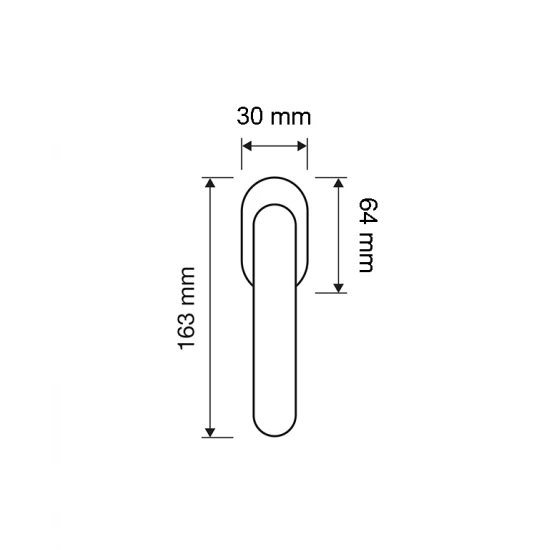 LI - DK - GRIP - 1705  KĽUČKA NA EUROOKNO CHL - chróm lesklý (CR)