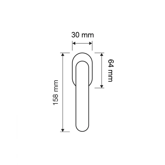 LI - DK - CHIC - 1670 KĽUČKA NA EUROOKNO BRM - bronz matný (BM)
