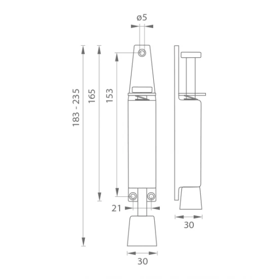 LR - Stavač dverí 180 ZLM - zlatá matná
