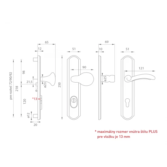 MI - LYON / FIRENZE PLUS M BRM - bronz matný (YEB)