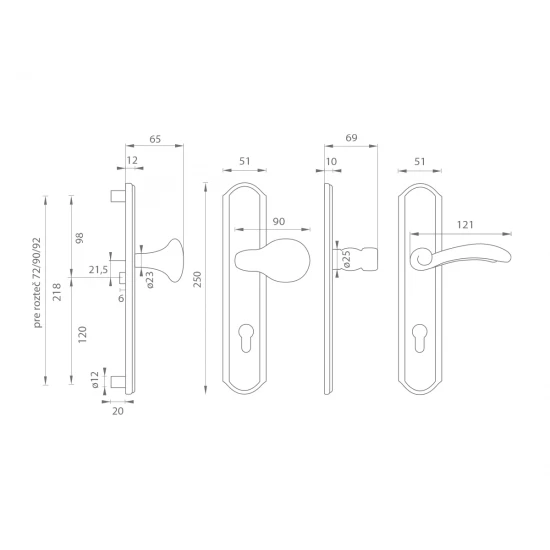 MI - LYON / FIRENZE M BRM - bronz matný (YEB)