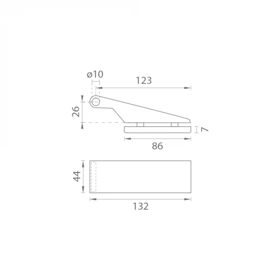 MP - UNIQUE R8 - Pánt na sklo horizontálny - pár CIM - čierna matná (PBK-MS) MP - UNIQUE R8 - Pánt na sklo horizontálny - pár CIM - čierna matná (PBK-MS)