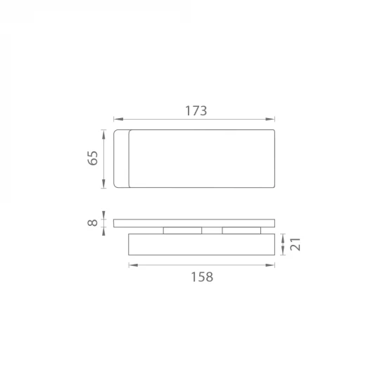 MP - UNIQUE R8 - Protikus k zámku na sklenené dvere CIM - čierna matná (PBK-MS)