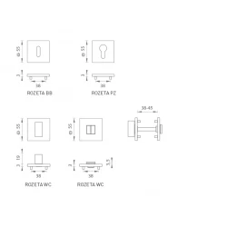 MP - ROZETY - HR 3SM NEM - nerez matná
