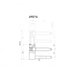 OV - Pánt nastaviteľný spodný 495/16 BRM - bronz matný