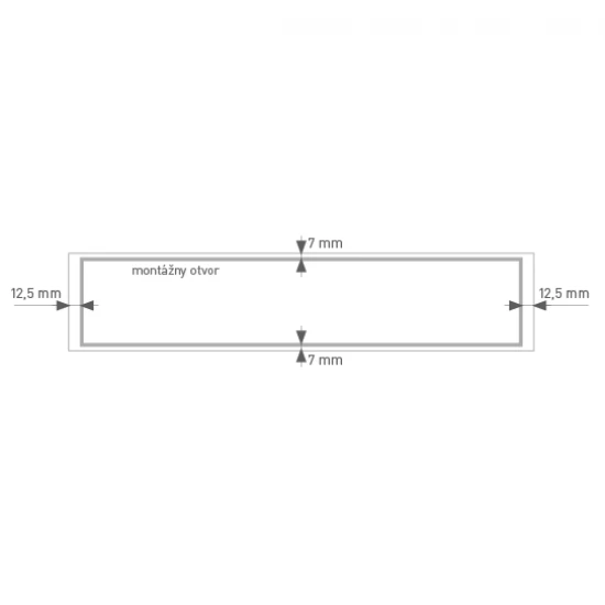 SRL - ALFA vetracia mriežka  60 x 250 mm CIM - čierna matná (C35)